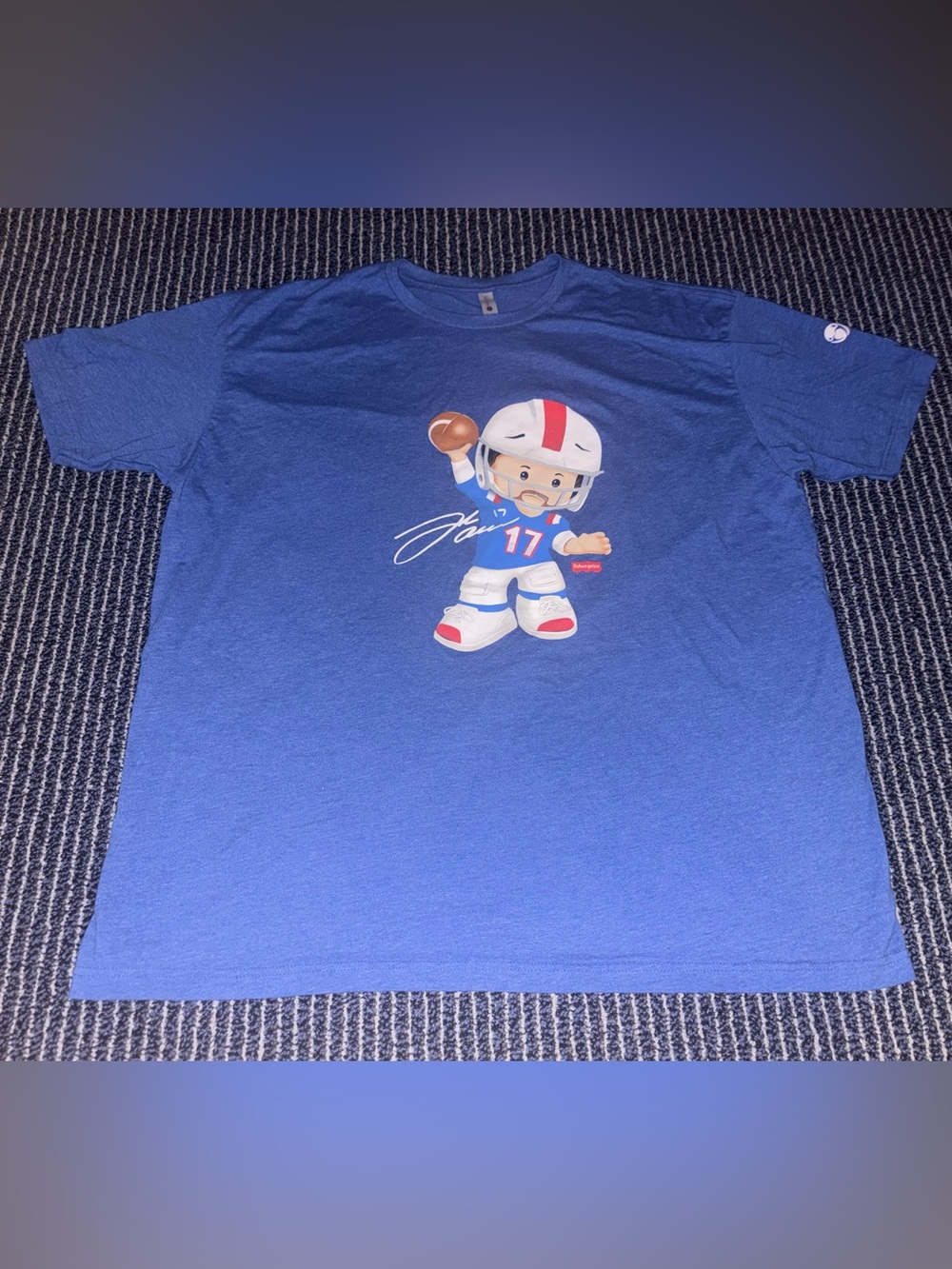 Rare 3XL AUTHENTIC JOSH ALLEN Fisher Price LITTLE PEOPLE SHIRT Buffalo Bills - Picture 4 of 4